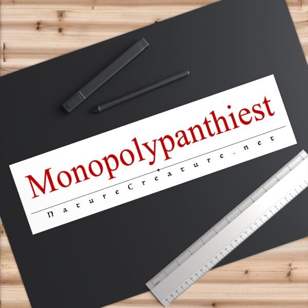Monopolypanthiest Vinyl Bumper Sticker