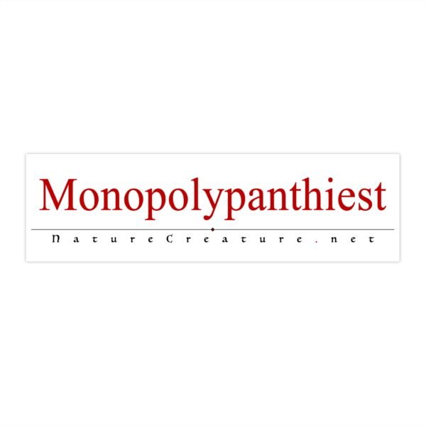 Monopolypanthiest Vinyl Bumper Sticker