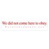 2346574843431817853_2048.jpeg No Obey Vinyl Bumper Sticker