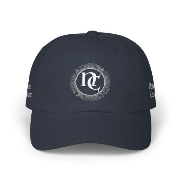 Embroidered NC Monogram Baseball Cap (white thread designs)