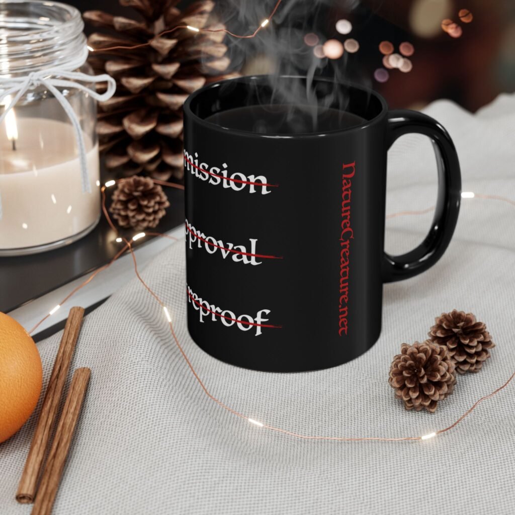 No Permission Black Mug, 11oz or 15oz