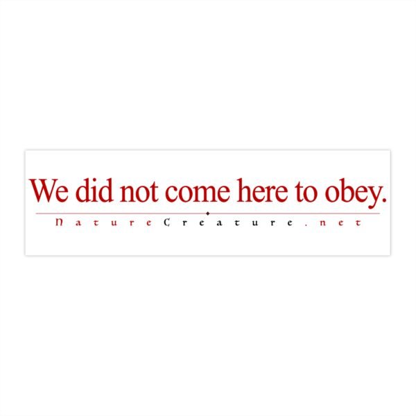 8120565450765138157_2048.jpeg No Obey Vinyl Bumper Sticker