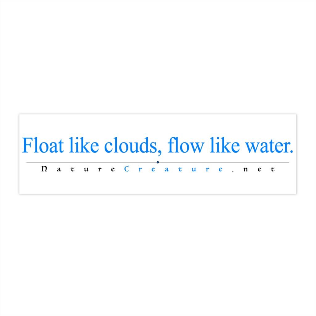Float Like Clouds Vinyl Bumper Sticker