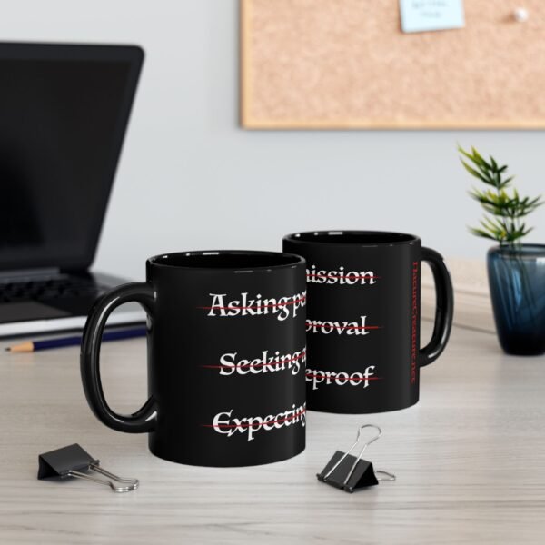 9245354658170472207_2048.jpeg No Permission Black Mug, 11oz or 15oz