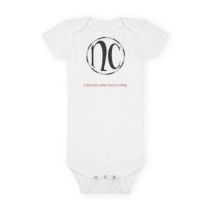 No Obey NC Logo Onesie® Organic Baby Bodysuit